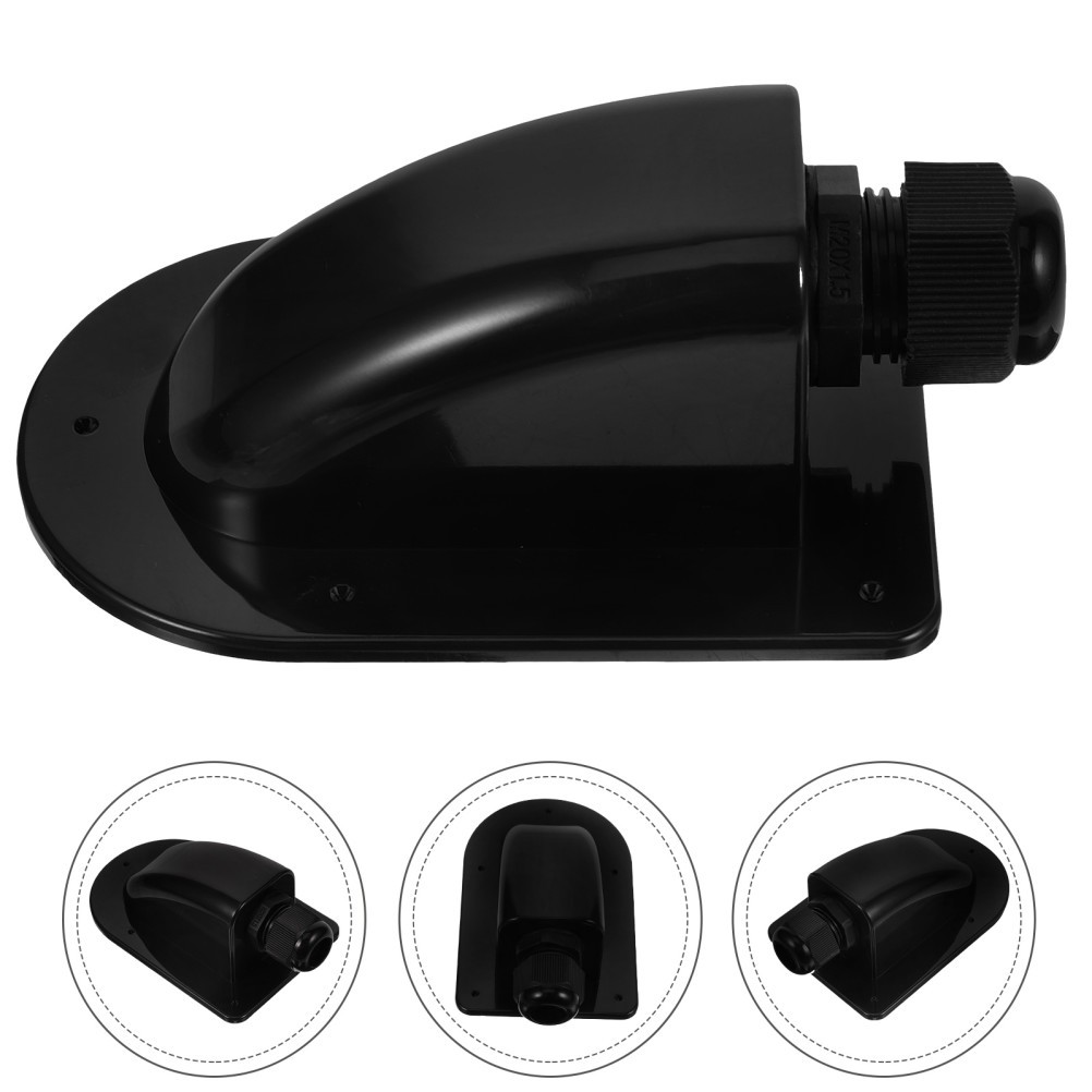 Uv Resistant Solar Cable Entry Box for Rv Solar Panel Wiring Black Plastic Case