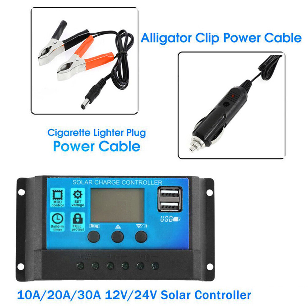 200W Solar Panel Kit with 100A 12V Battery Charger Controller Caravan Boat Car