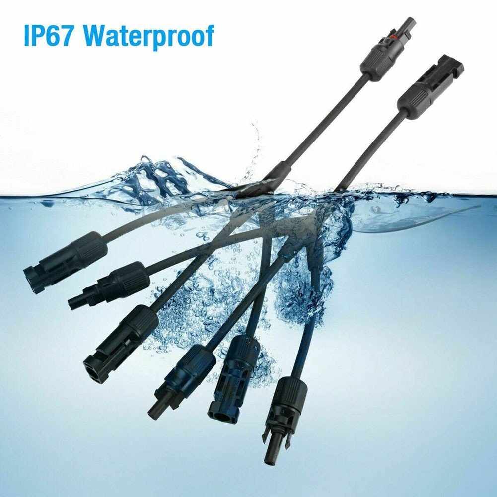 Solar Panel Y Branch Cable Connection Waterproof Adapter Connector Extension
