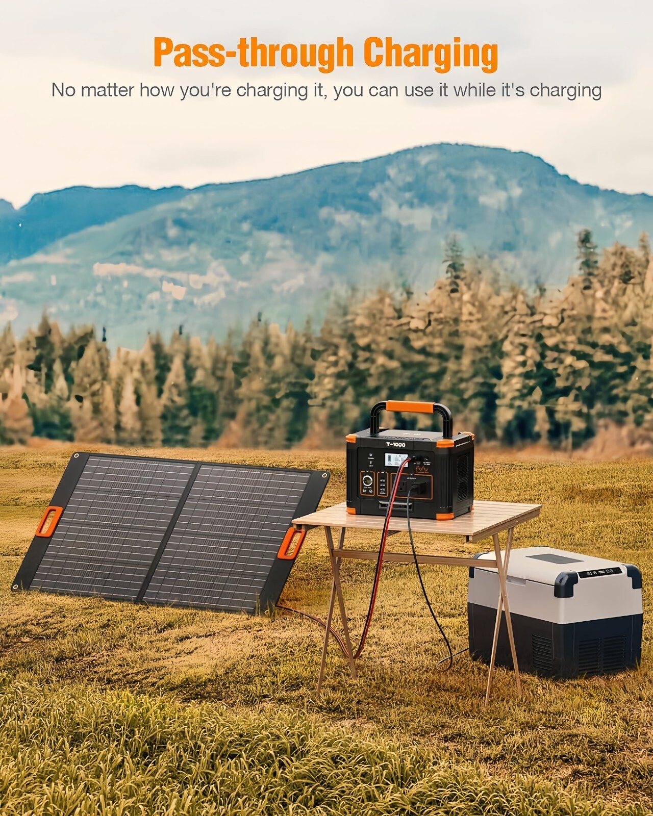 GNC 1000W 999Wh Solar Portable Power Station Generator