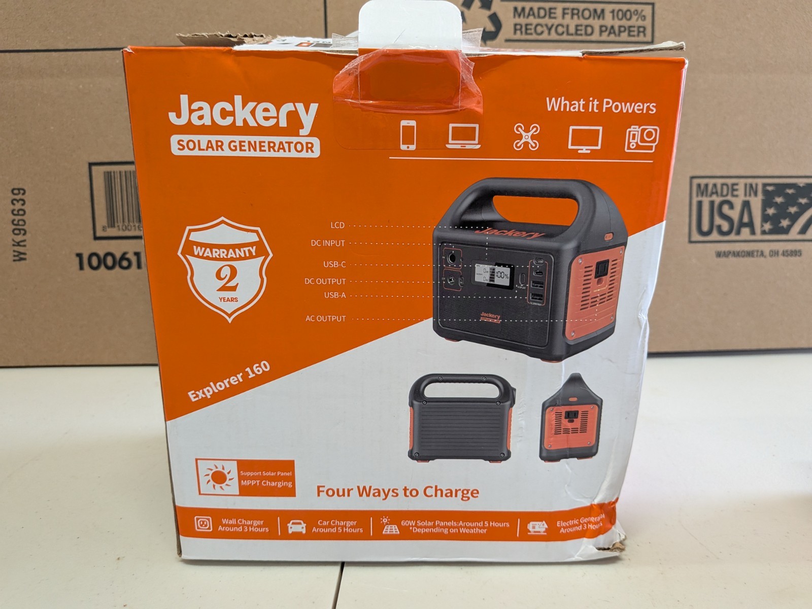 Jackery Explorer 160 167Wh 100W Portable Power Station AC DC USB Generator Parts
