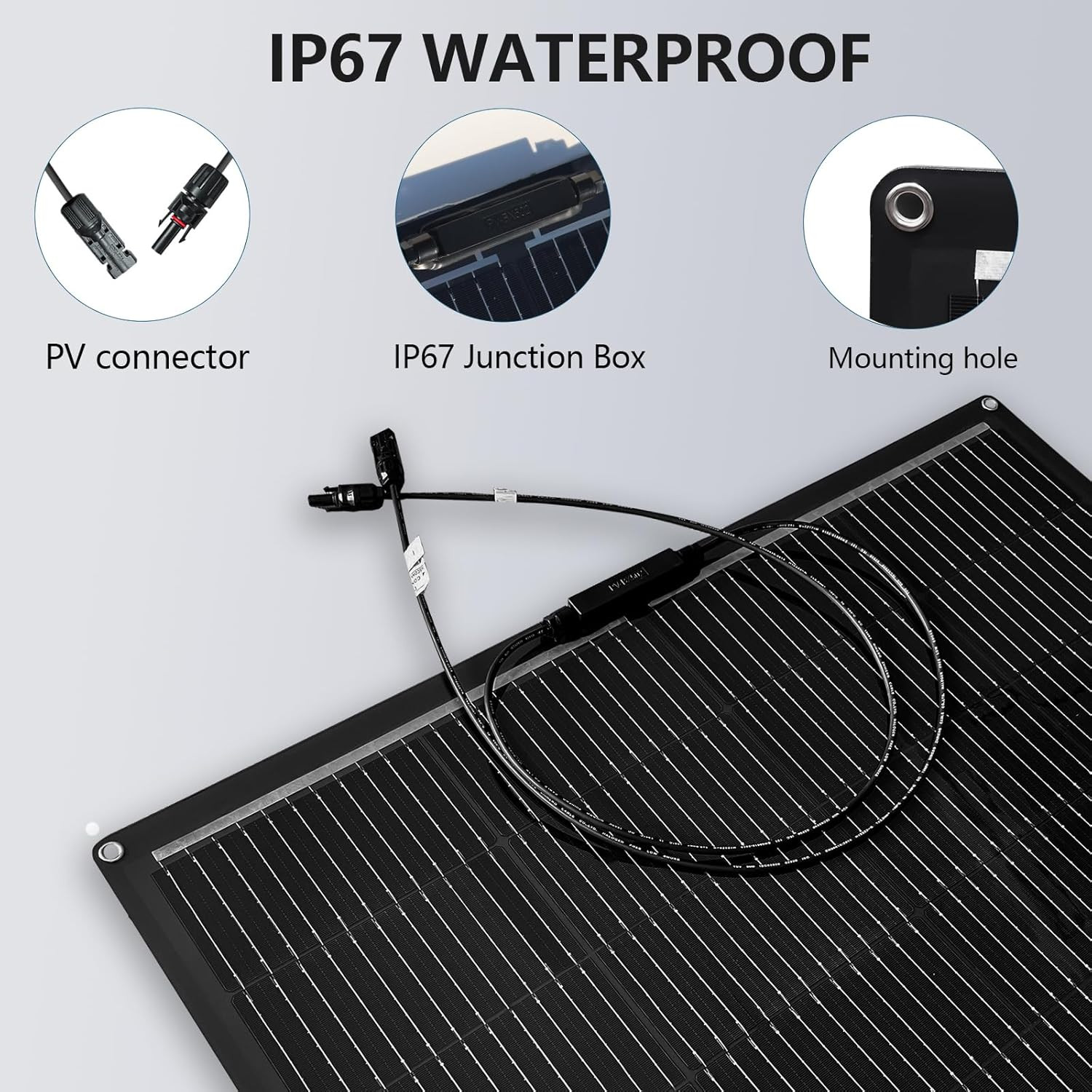 XINPUGUANG Flexible Solar Panel 200 Watts Monocrystalline Fiberglass Solar Modul