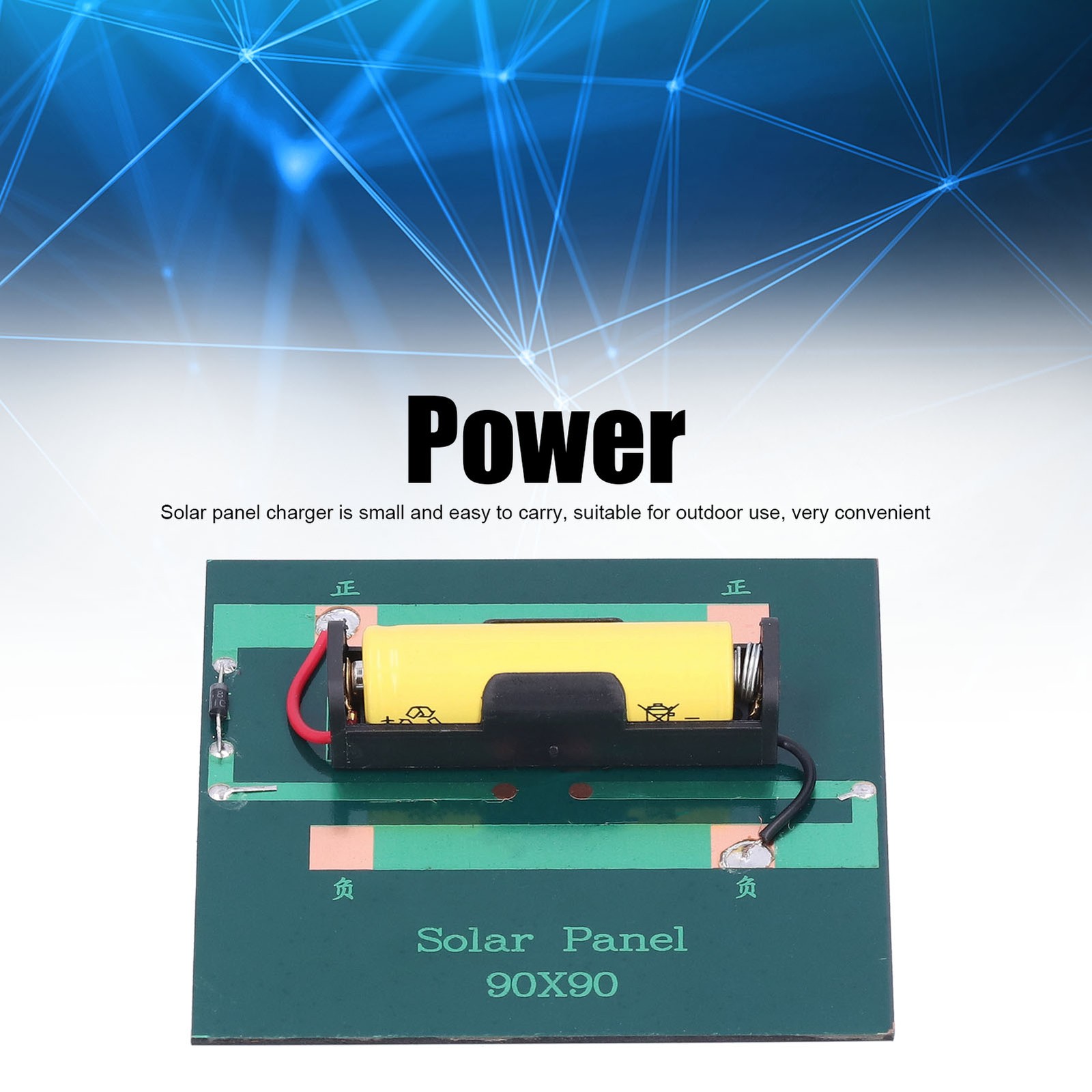 Solar Panel Charger Cell Charging Board 1W DC2V For 1.2V AA Batteries Power