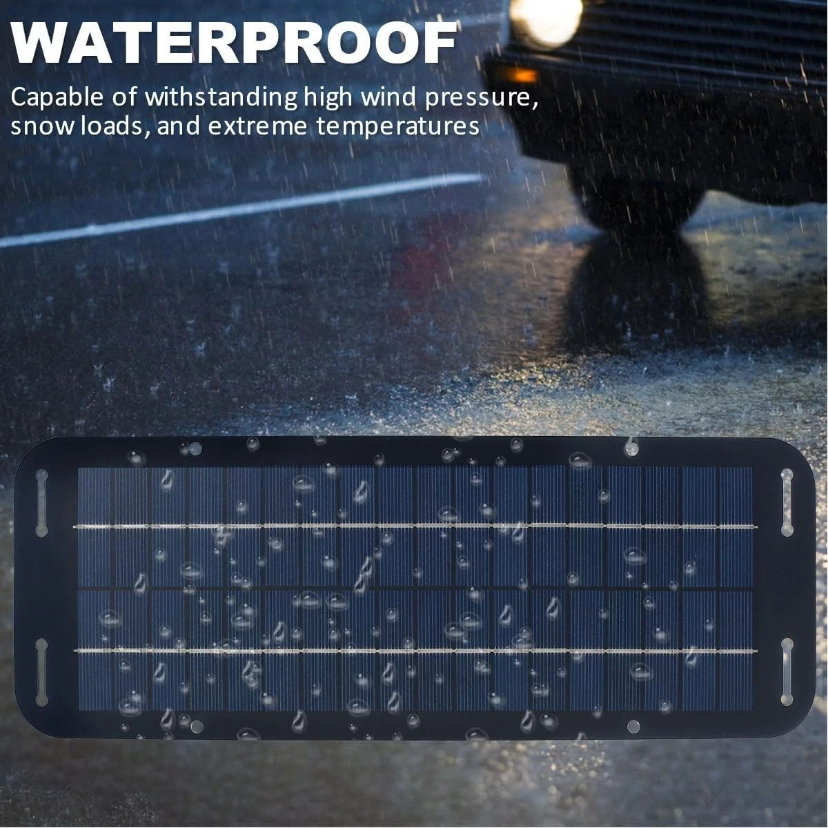30W Solar Panel 12V Trickle Charger Battery Charger Kit Maintainer Boat Car RV