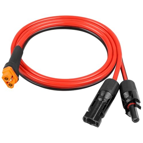 Solar Panel Adapter Cable 3FT – 10AWG Tinned Copper Wire with PVC Jacket, 3 FT