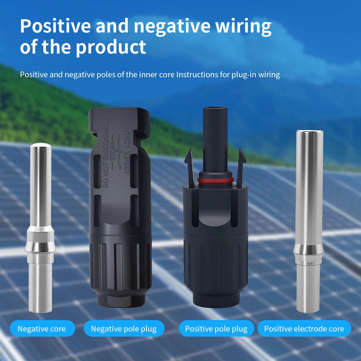 2 Sets of PV Solar Connectors 1000V 1500V 32A 45A Panel Branch PV Photovoltaic W