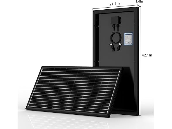 ACOPOWER 100w 12v Monocrystalline Solar Panel HY1X100-12MB