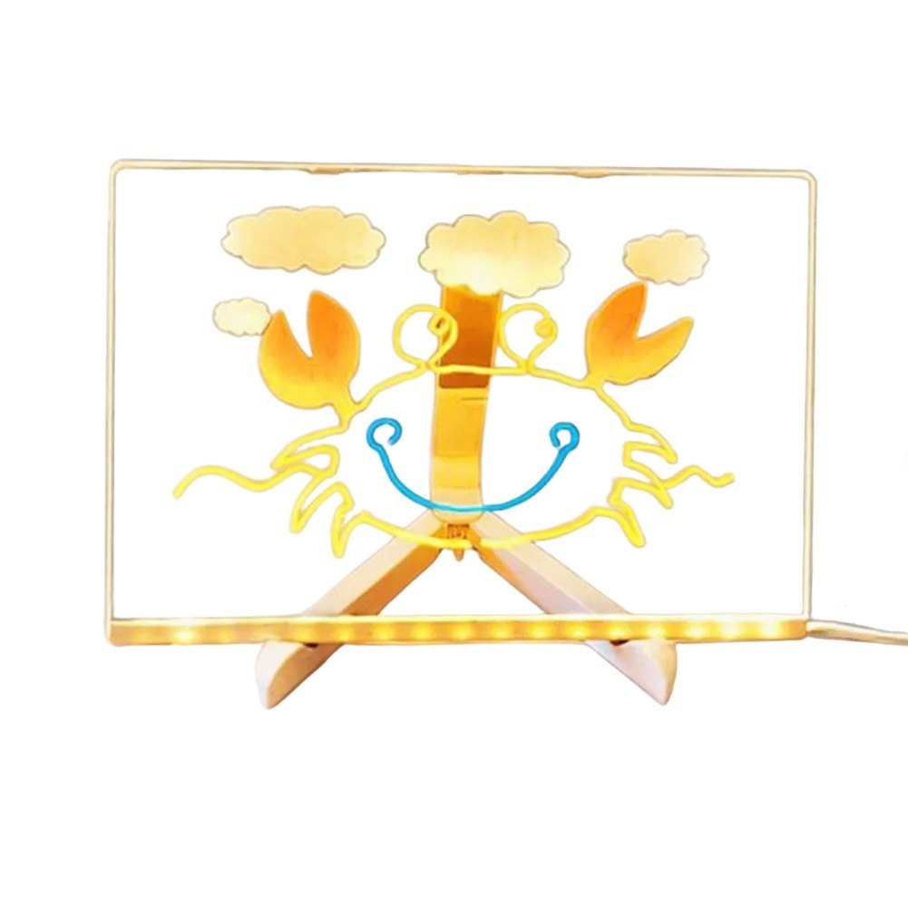 LED For Kids Drawing Board DIY Kit with Pens and Bracket for Creative Fun