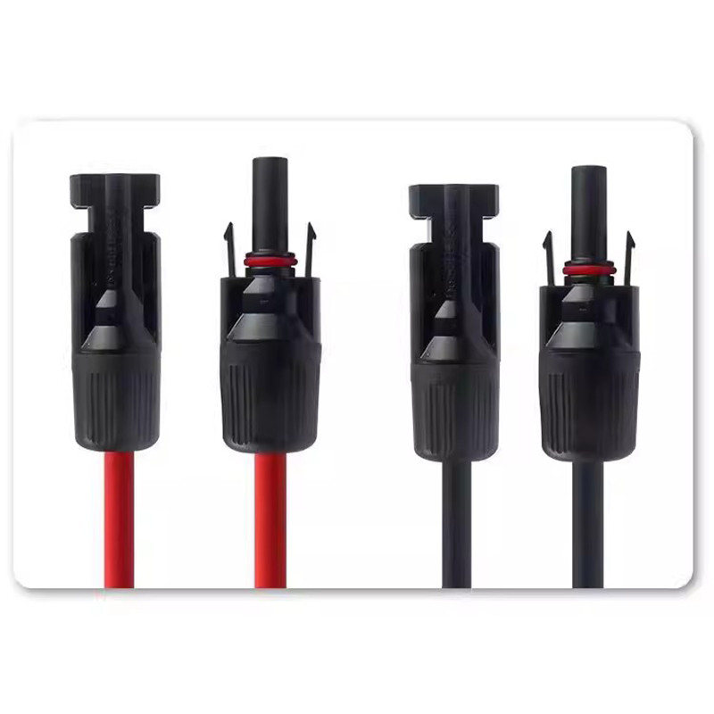 50FT 10 AWG Solar Panel Extension Cable PV Wire Solar Connectors Pair 6mm²