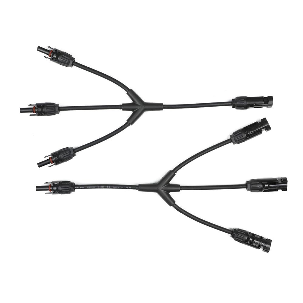 Solar Connectors M Branch Parallel Adapter Cable – MMMF & FFFM Pair, 1 Pack