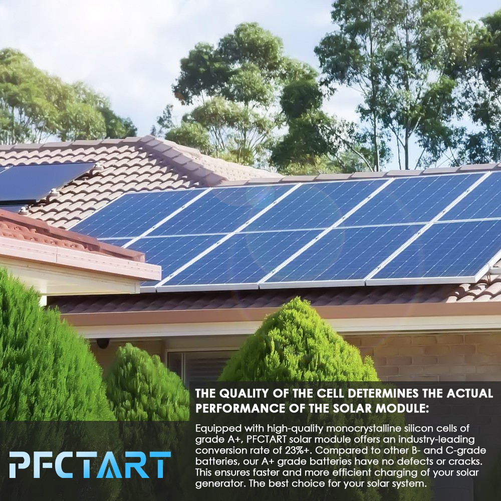PFCTART 2000W Solar Panel Kit Mono 12V Solar Battery Charge for Home RV Boat Car