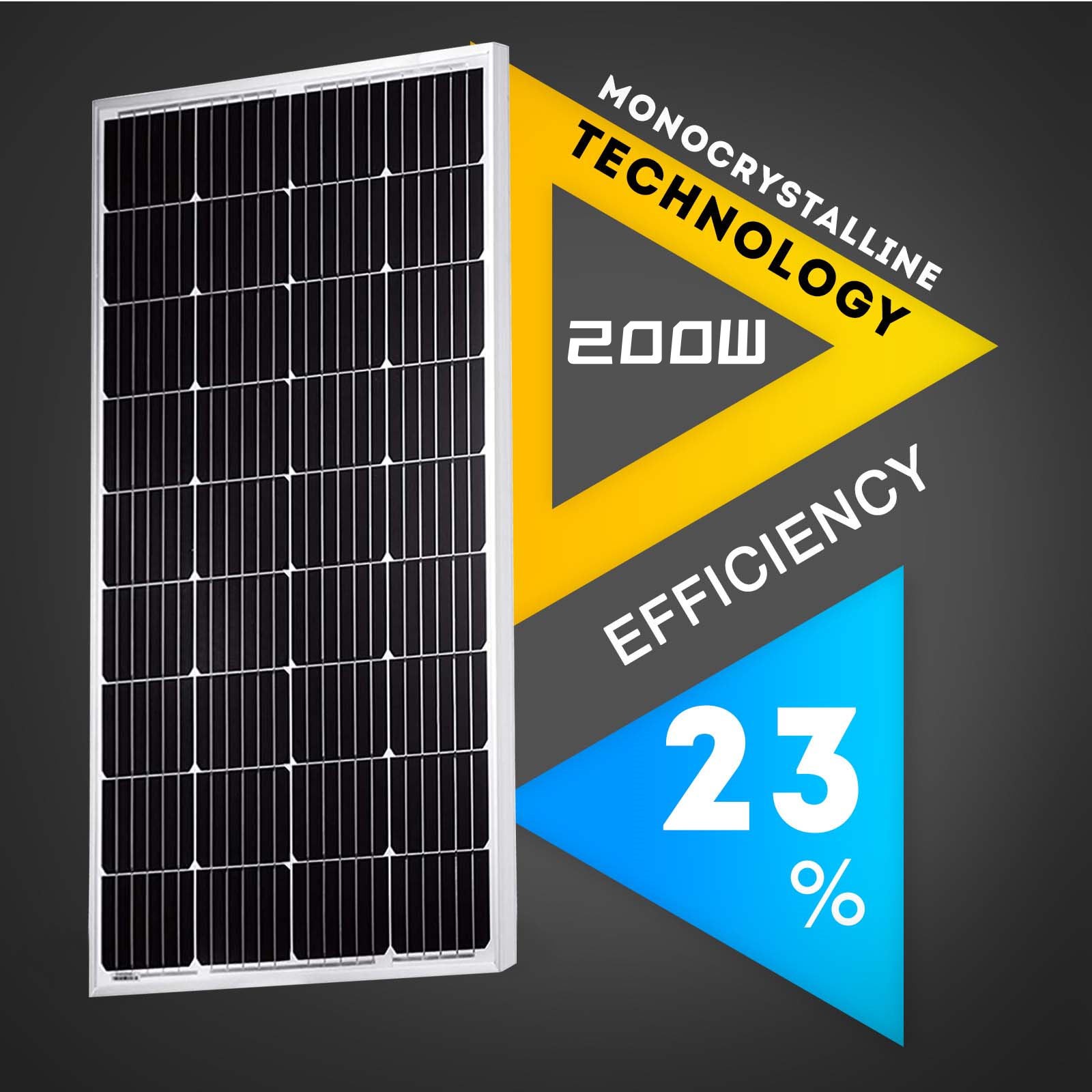 NEW 200W 12V Mono Solar Panels 200 Watt Solar Cells Power Home RV Trailer Marine