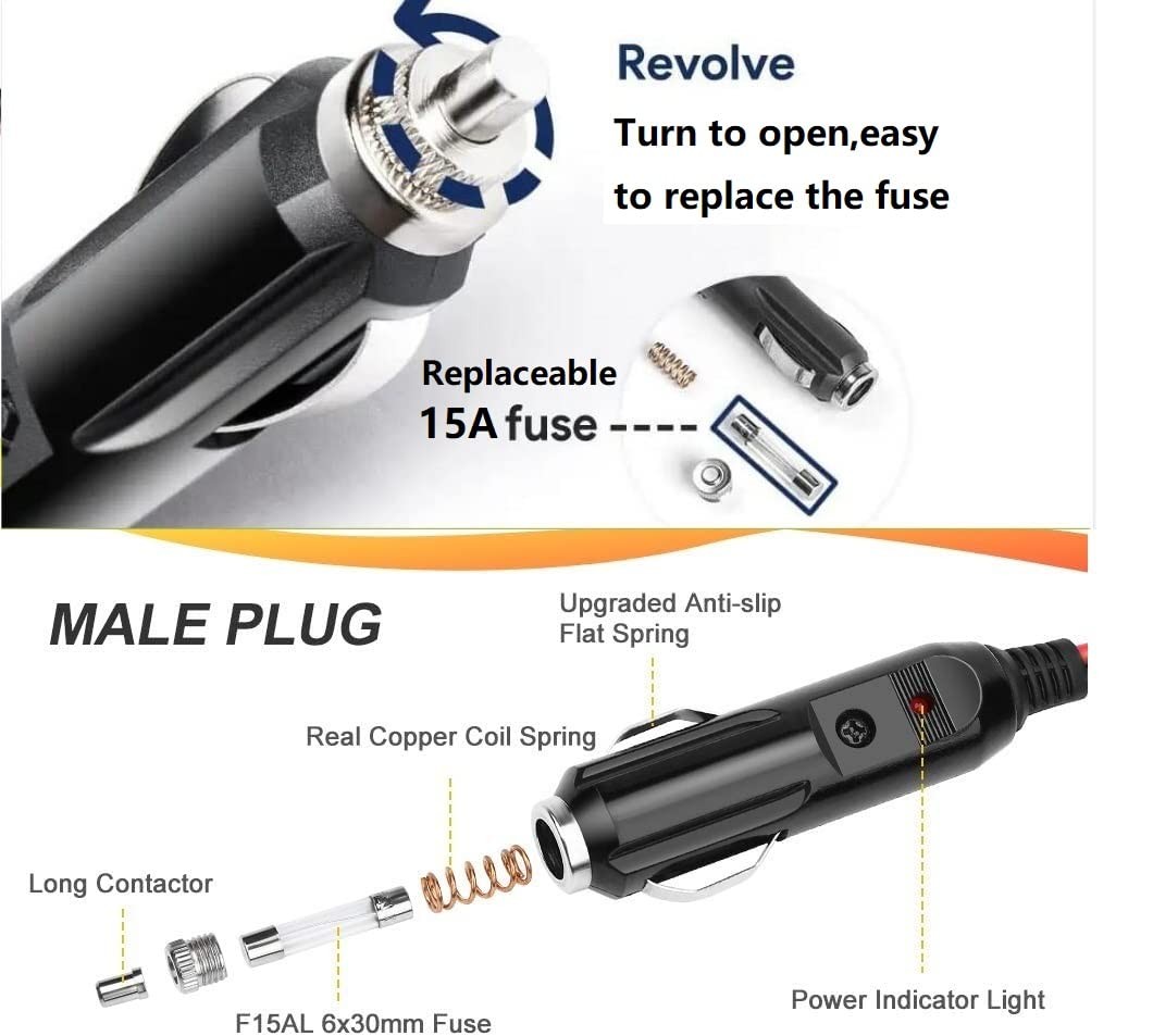 Anderson Power Pole to 12V/24V Cigarette Lighter Socket Car Charging Cable Co…