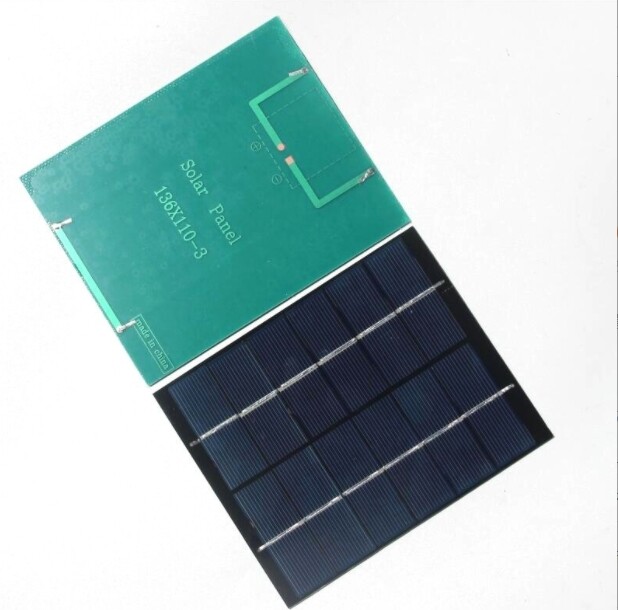 2W 6V solar panel, solar droplet board PET laminated solar panel 110 * 136mm