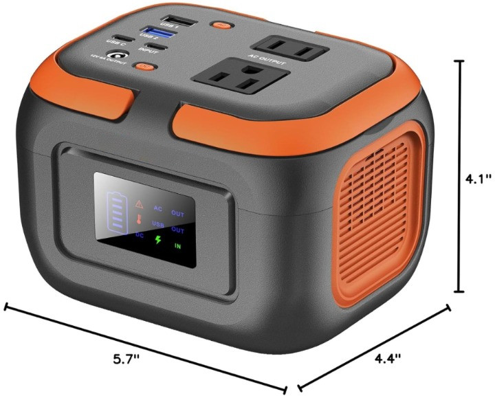 Estación de Energía Portátil 120W 97.6Wh con Salida AC USB-C para Camping, Nuevo