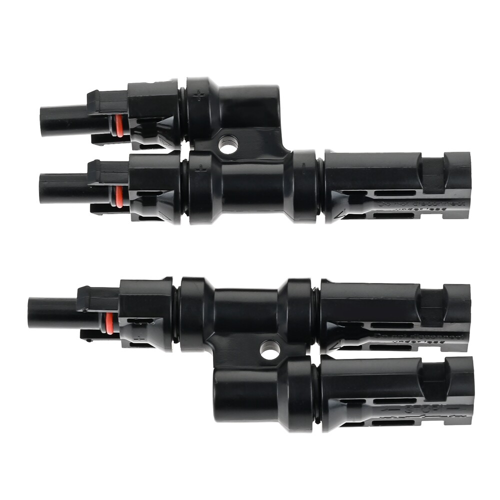 T Branch Solar Panel Connectors Solar Waterproof Adapter Cable 2 to 1 MMF+FFM