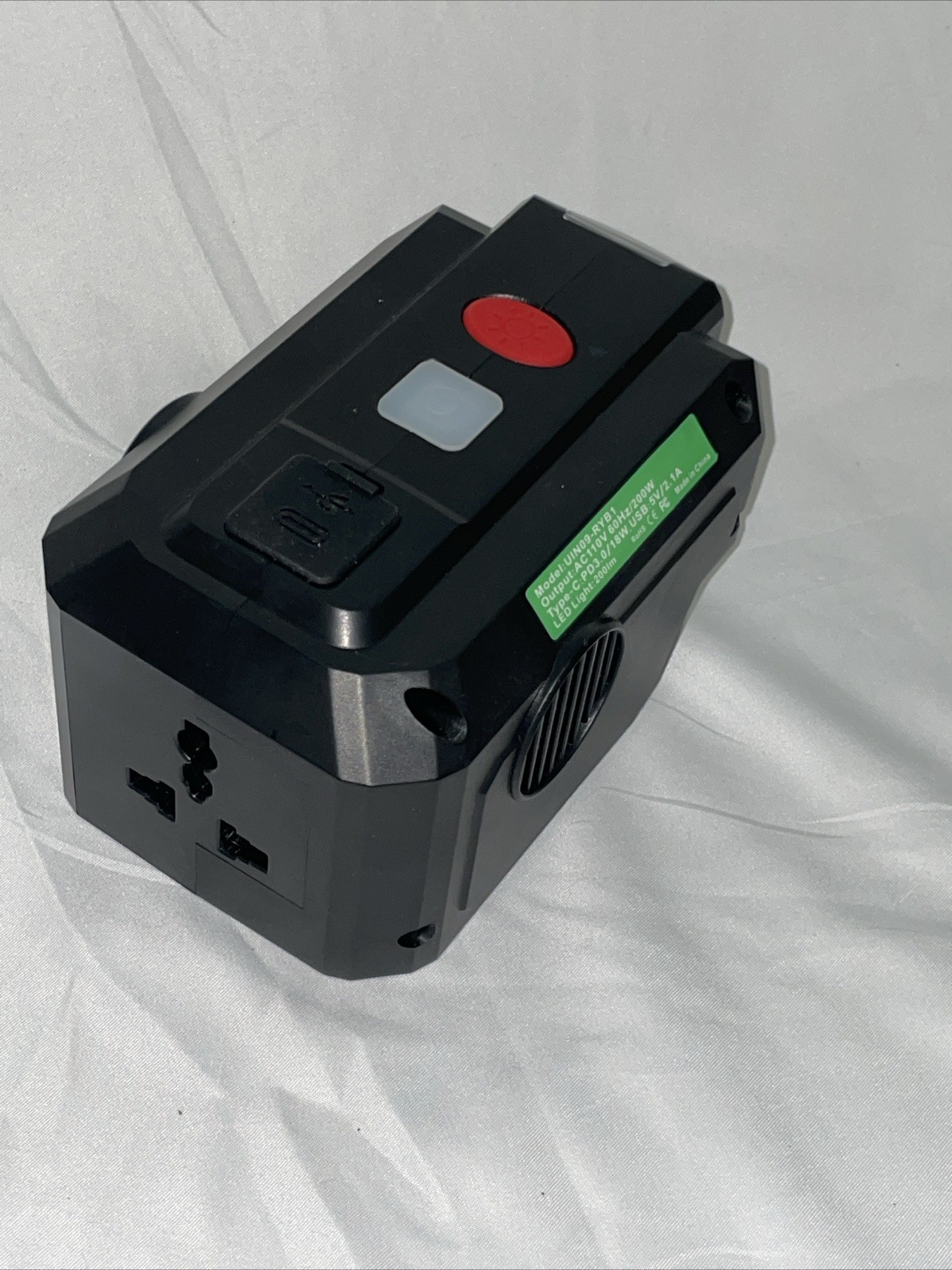 200W Power Inverter for Ryobi Battery 18V DC to AC 110 – 120V 200 watt USB USB-C