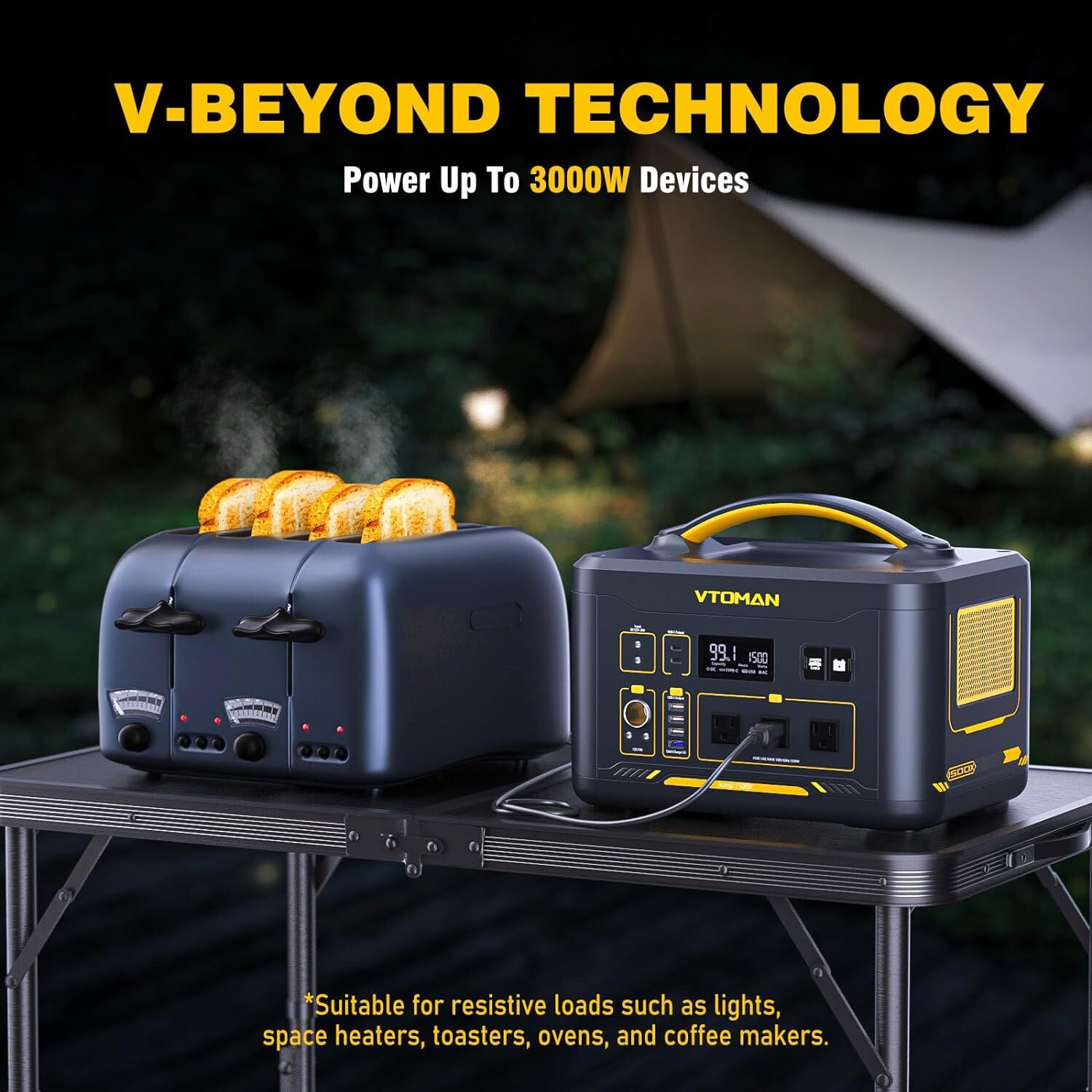 VTOMAN Jump 1500X Portable Power Station 1500W (3000W Peak) 828Wh LiFePO4 (LFP)