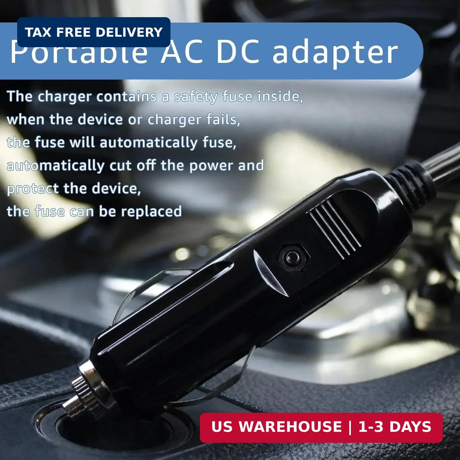 Portable12V/24V car Charger Suitable for Ecoflow Delta/River, Bluetti EB55, Anke