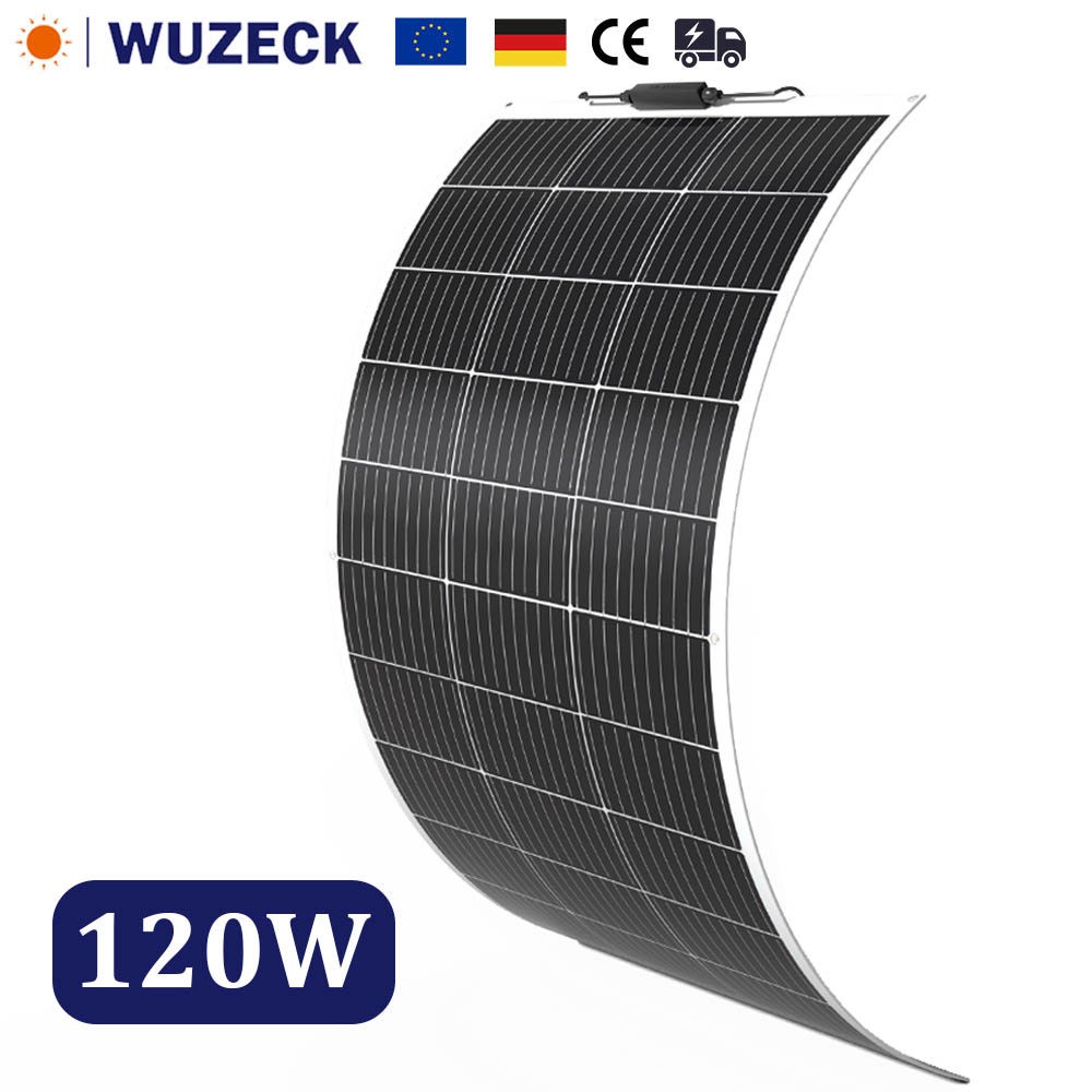 120W Wat Flexible Solar Panel 12V/24V Charging for Home RV Boat Camping Off Grid