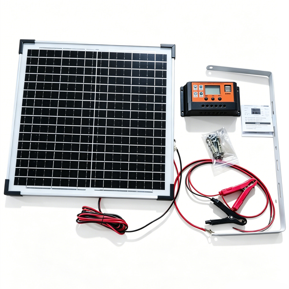 20W Solar Panel 16V Charger Battery Charger Kit Maintainer RV Boat Trailer ATV