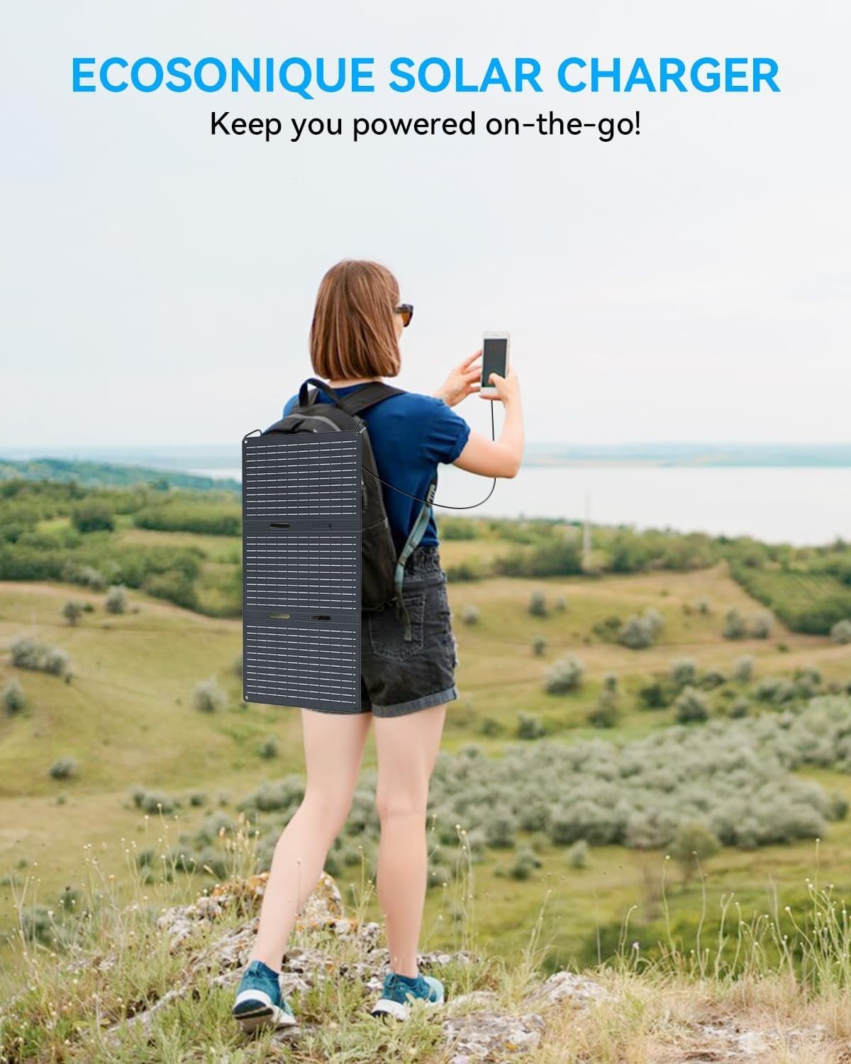 Ecosonique 30W Portable Solar Charger | Lightweight, Waterproof & Fast Charging