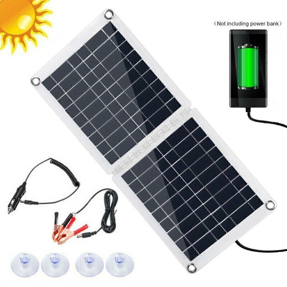 60W Foldable Solar Panel Module For 18V/12V RV/Car/Boat Battery Recharge