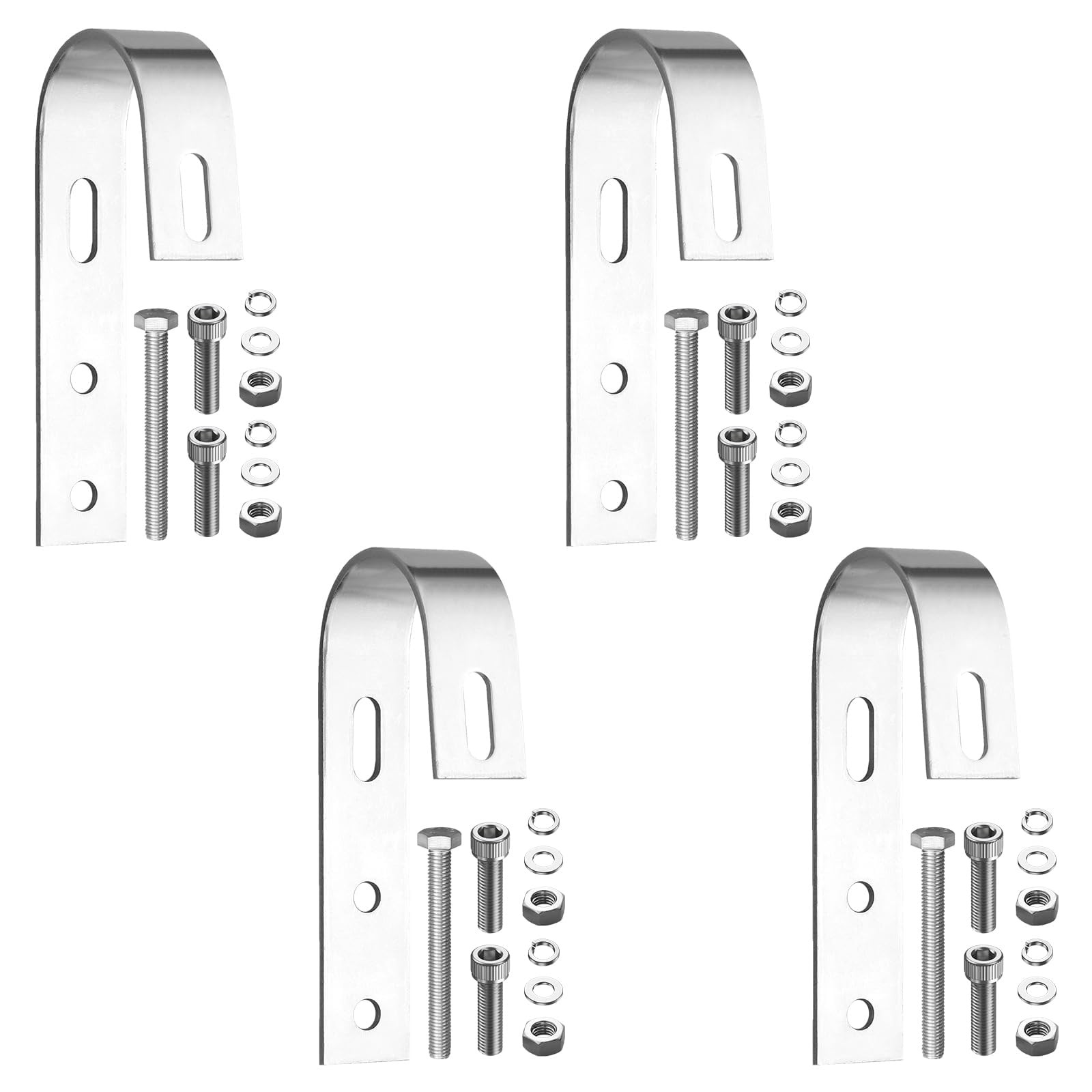 Anbte 4PCS Solar Panel Mounting Brackets for Balcony, Stainless Steel Univers…