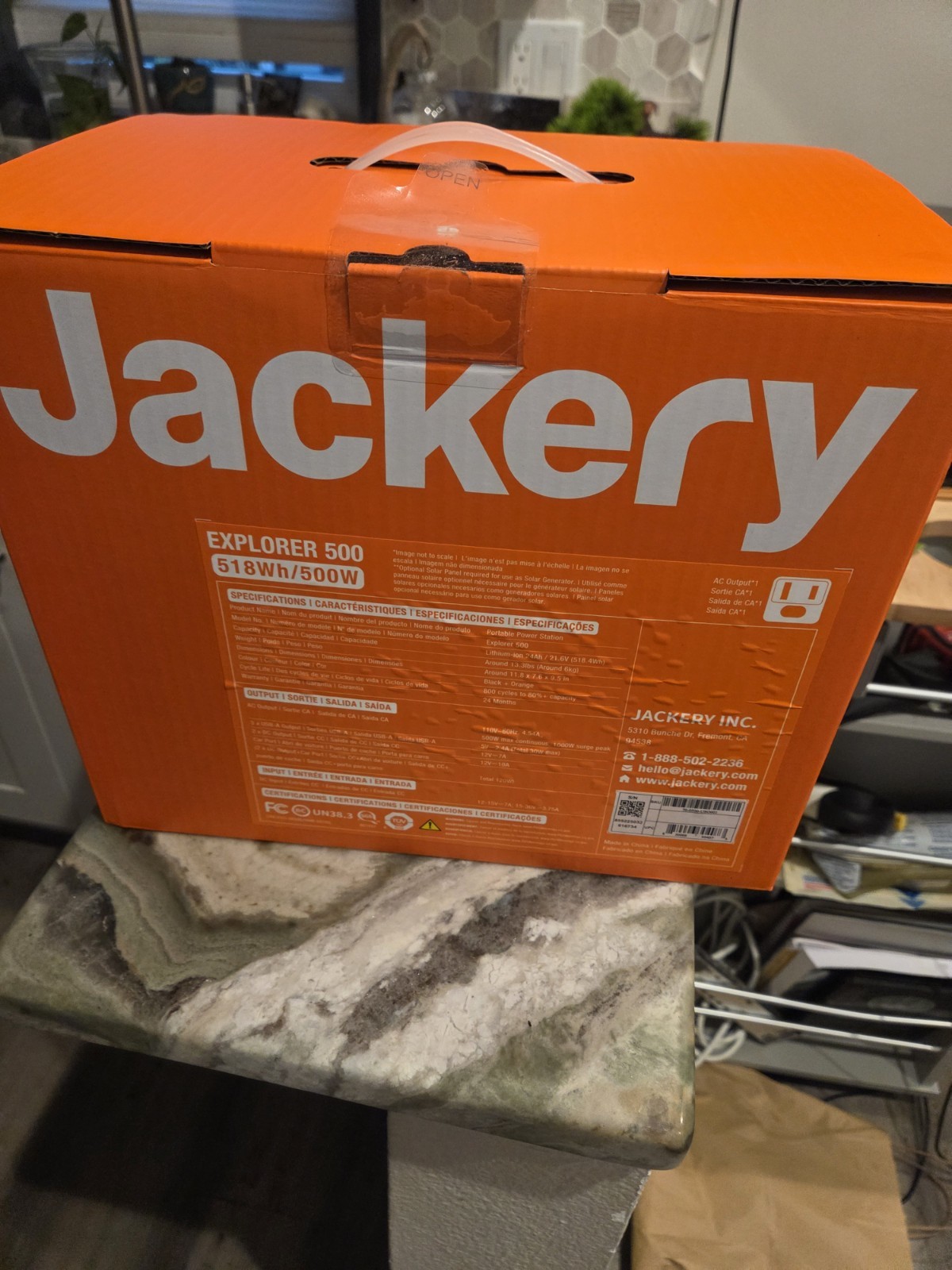 Jackery Portable Power Station Explorer 500 Outdoor Solar Generator Battery Pack
