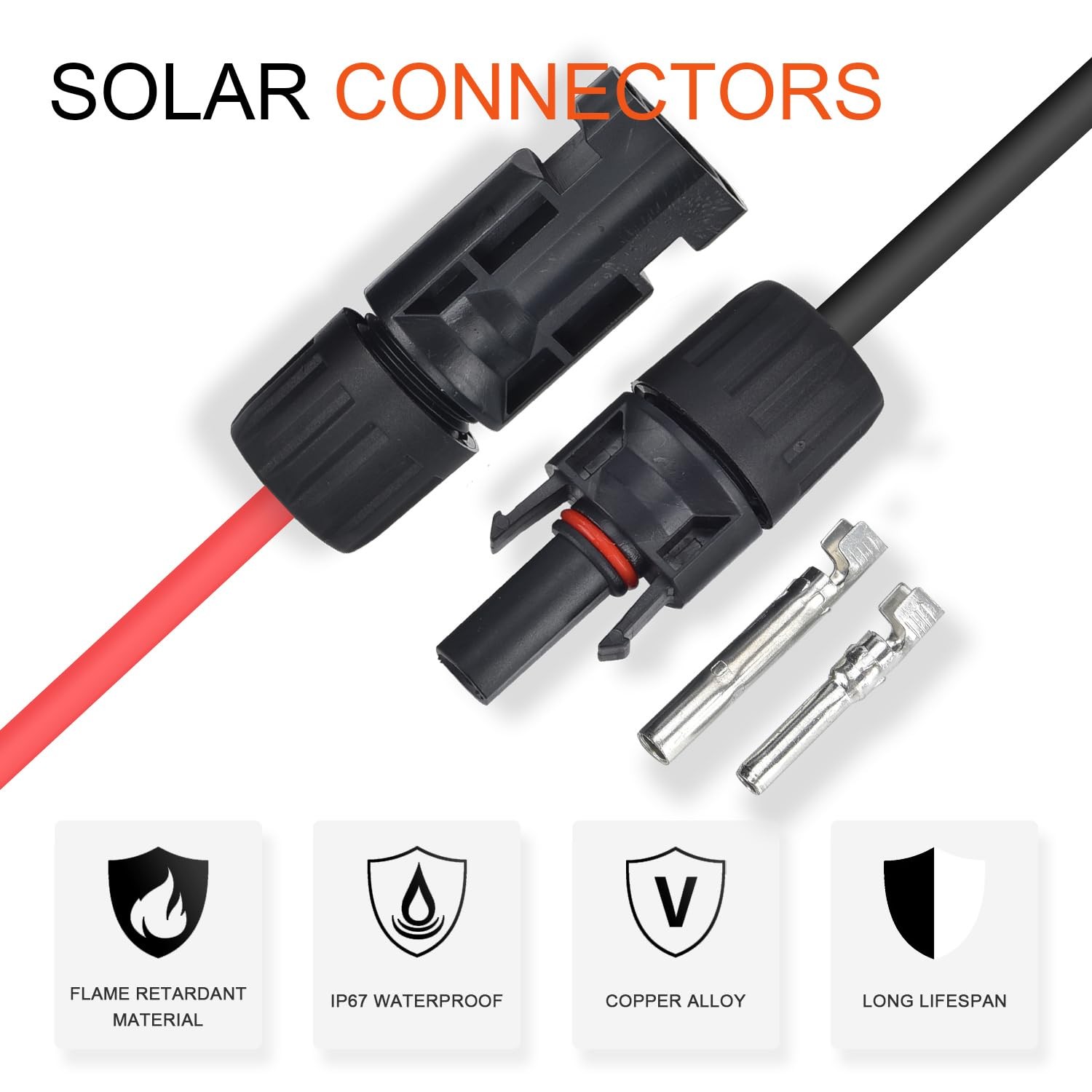SWANAMB Solar Panel Connector Crimping Tool Kit with 1 Orange and Black