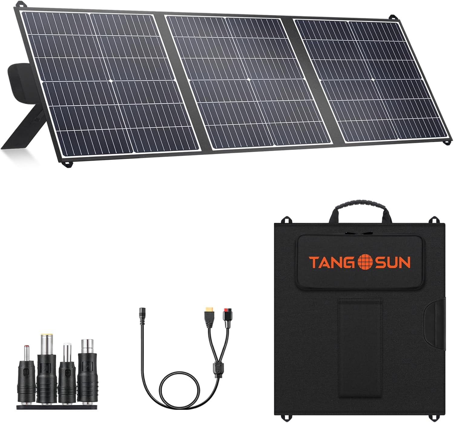 100W Portable Solar Panel 20V Foldable Solar Charger with USB-A, Type-C & DC Out