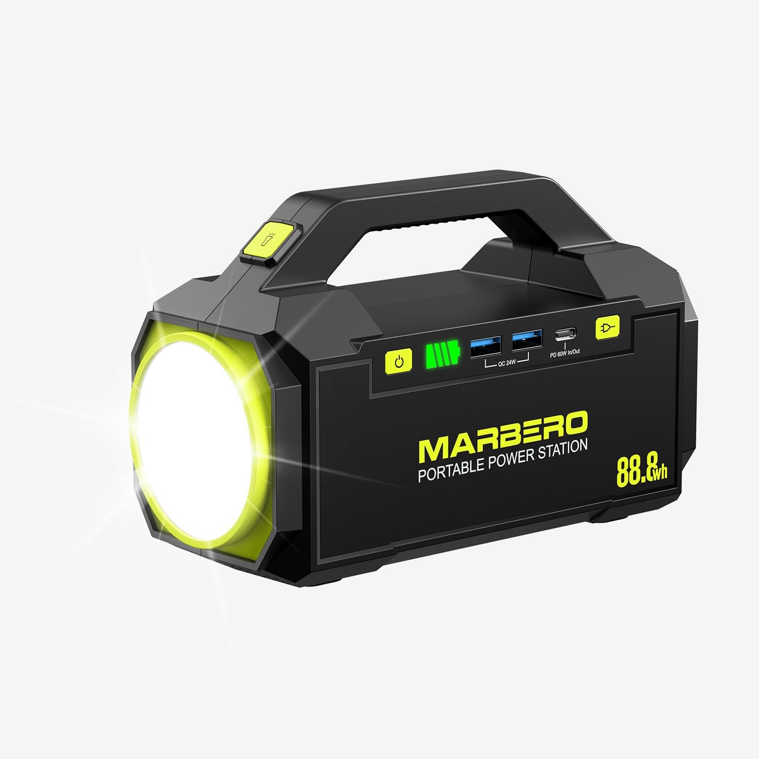 MARBERO Portable Power Station 88.8Wh Camping Portable Charger with Flashligh…