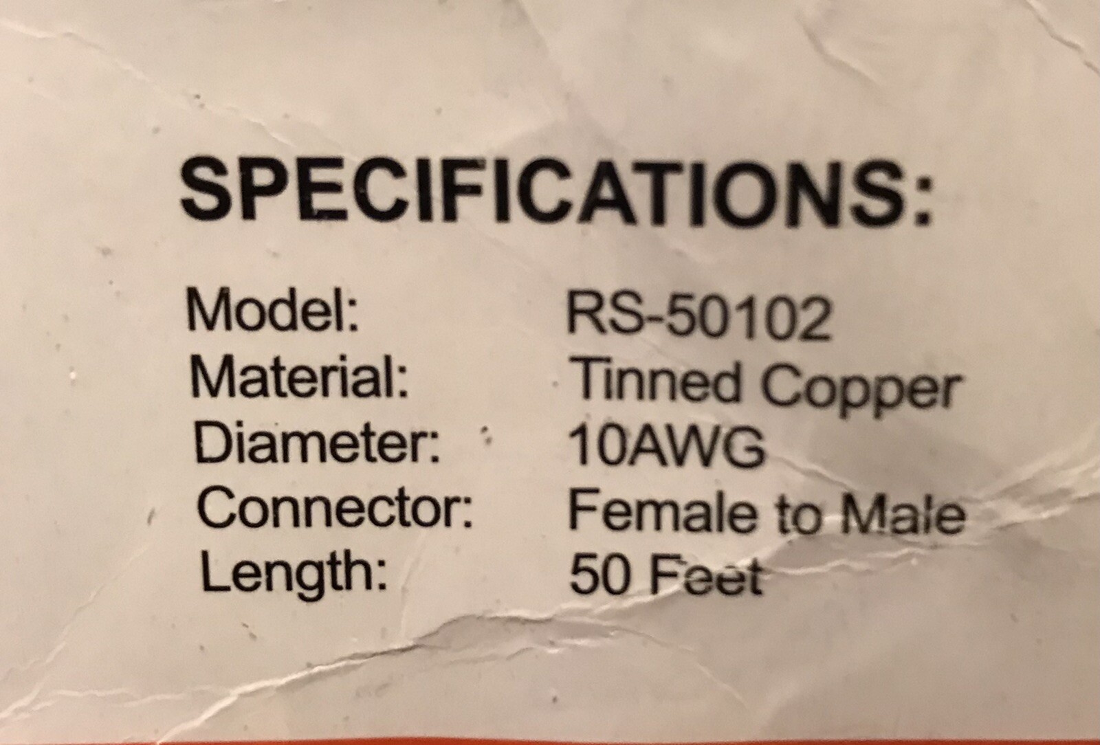 Rich Solar / Solar / Extension Cable / 50 Feet / #10 Gauge / Red / RS-50102