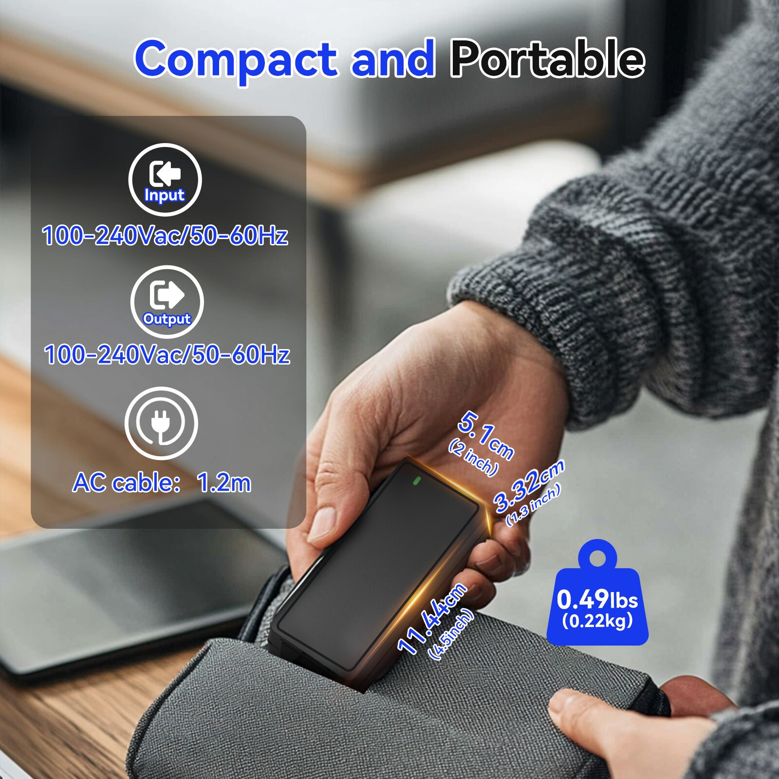 WattCycle 14.6V 5A Smart Charger for 12V LiFePO4 Lithium Iron Phosphate Battery