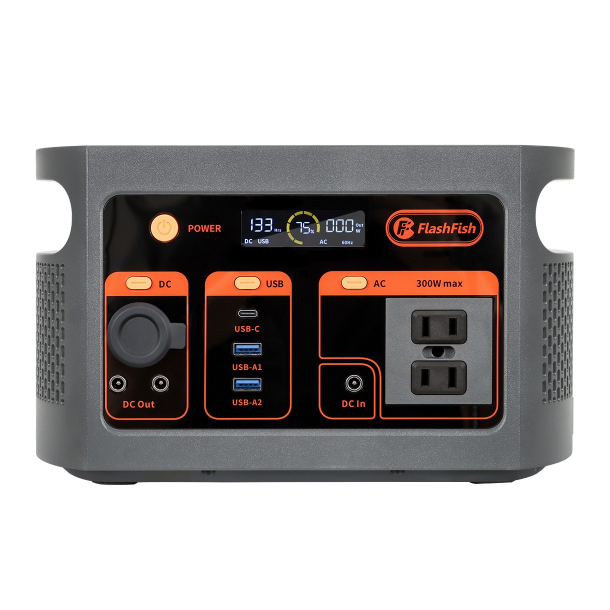 FlashFish E103 Portable Power Station 300W 179.2Wh LiFePO4 Solar Generator