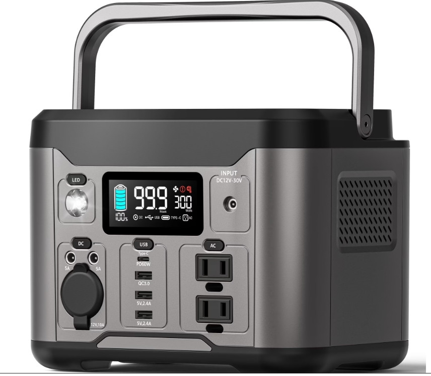 Goosiay 300W Portable Power Station, 296Wh Battery Backup with 110V Pure Sine