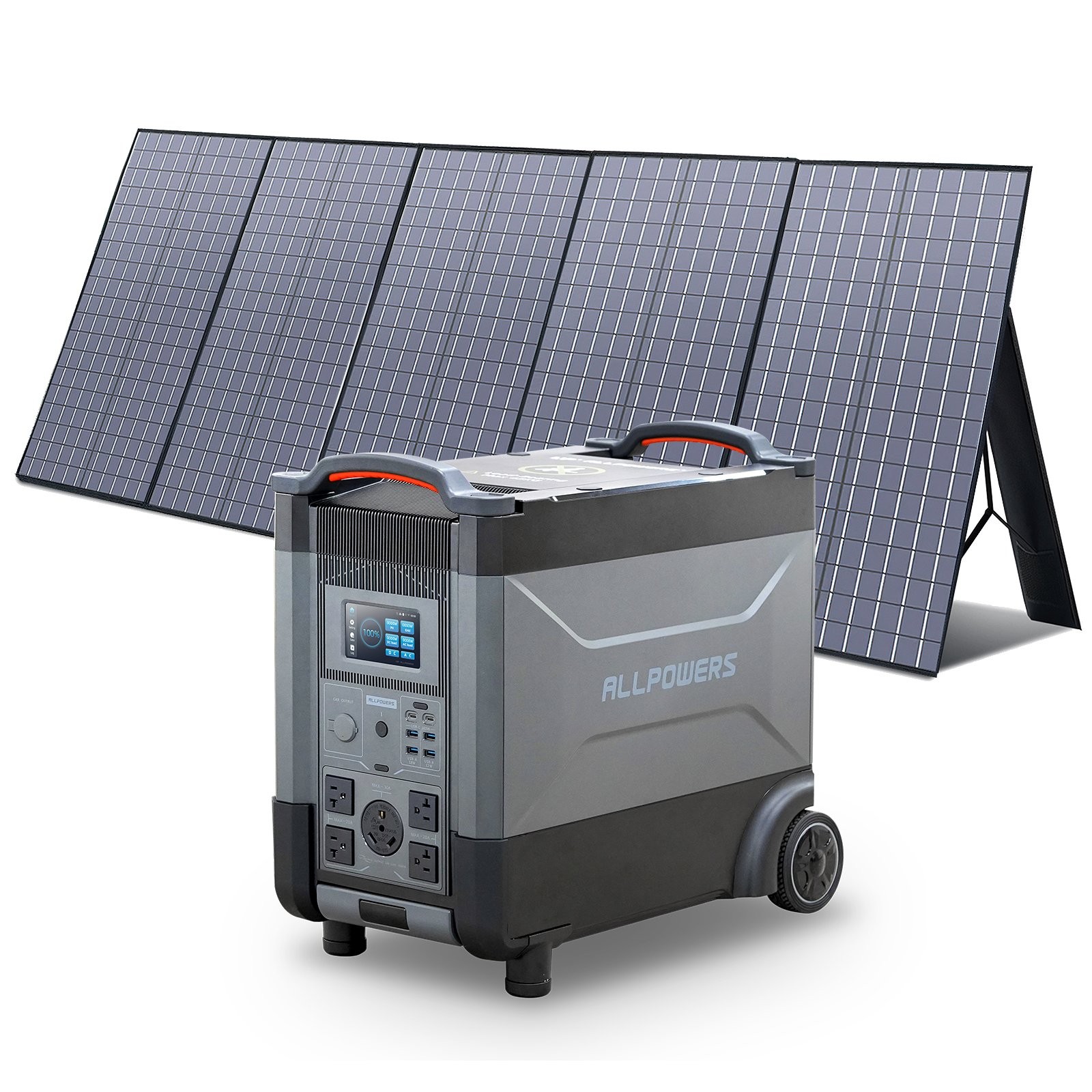 ALLPOWERS 4000W r4000 solar generator with solar panel 400 watt LiFePO4 home