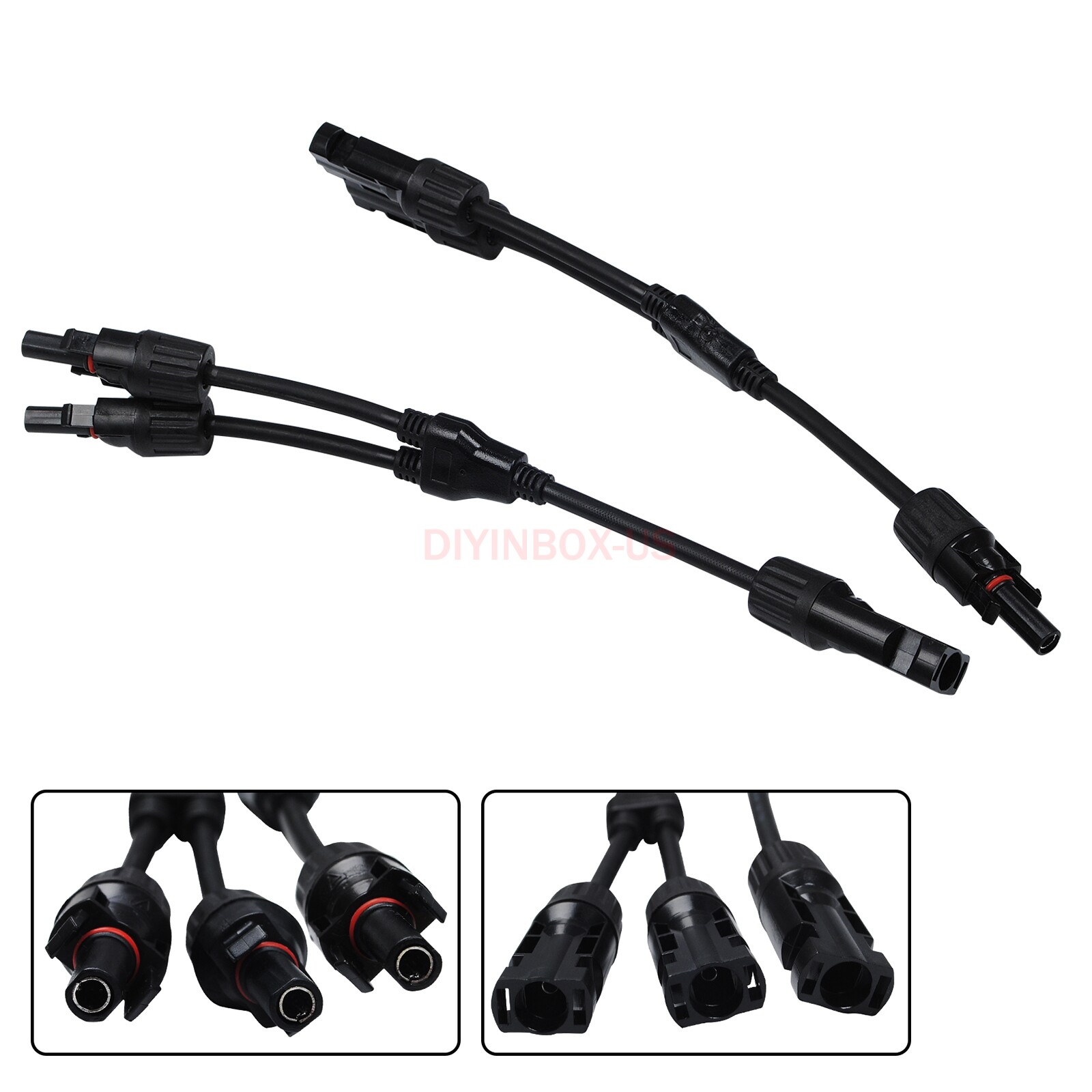 Lot Solar Panel Y Branch Cable Connection Waterproof Adapter Connector Extension