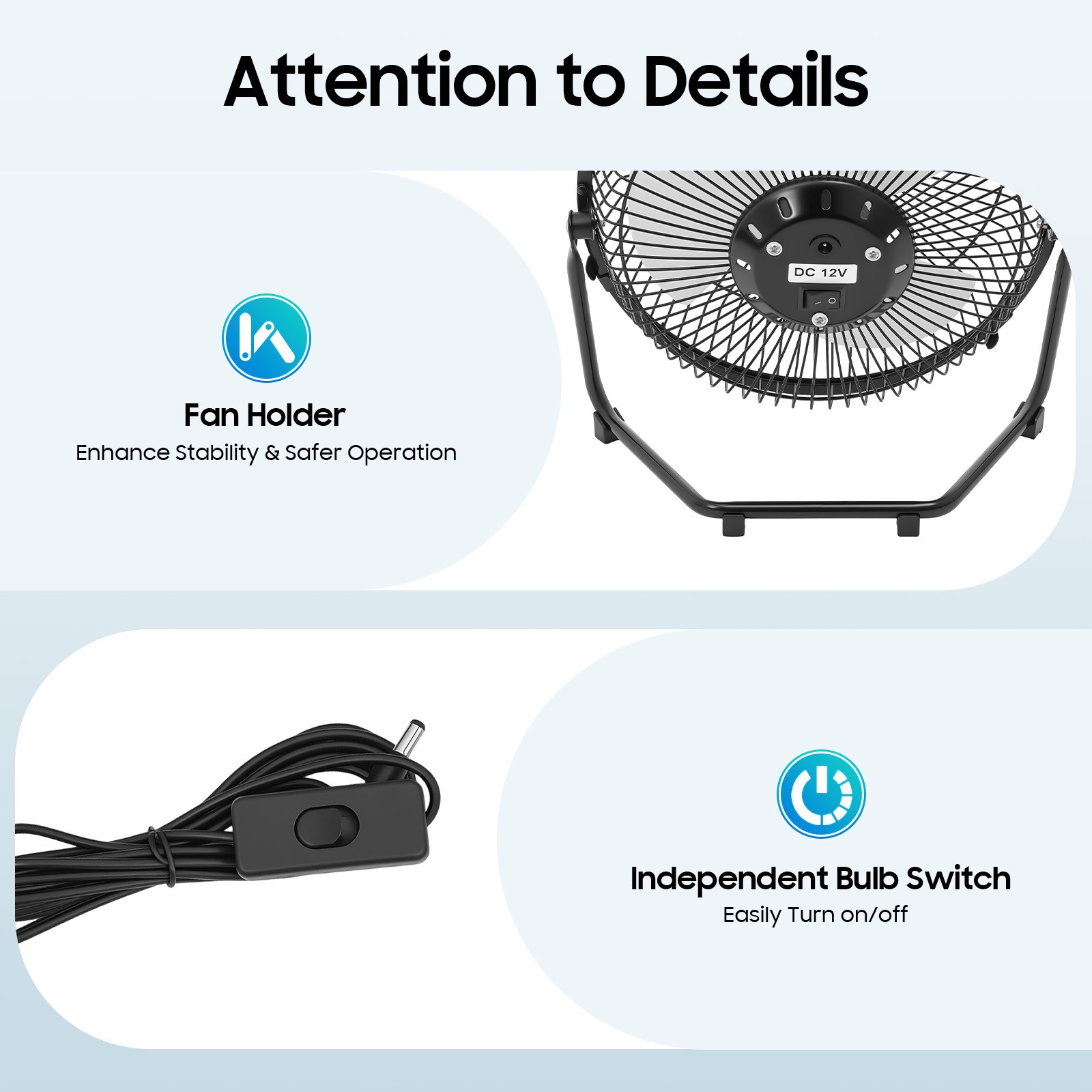 Solar Lighting & Fan Kits with 3 Bulbs USB Charging for Home Outdoor Camping