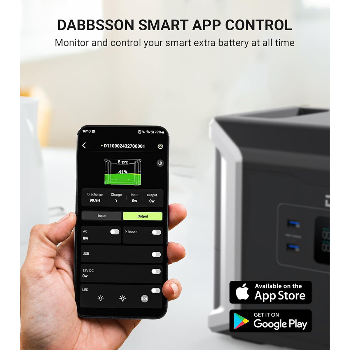 Dabbsson DBS2100B Expandable Battery 2150Wh For DBS1000Pro/ DBS1400 Pro /2100Pro