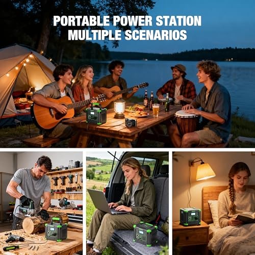 Portable Power Station 330W, 288.6Wh Solar Generator with 60W USB-C PD Grey