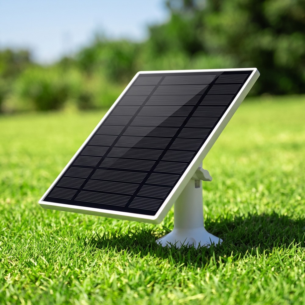 2X Solar Panel IP65 Weatherproof for 5W 5V Output​ Outdoor Security Camera White