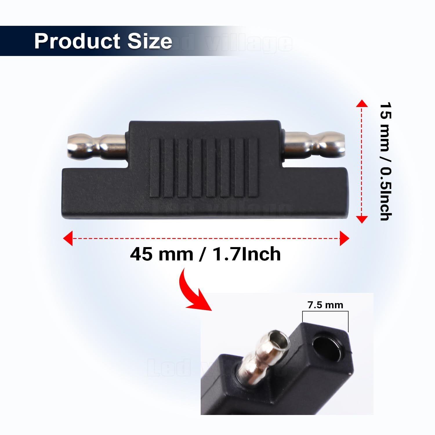 10 Pack SAE to SAE Polarity Reverse Quick Disconnect Cable Plug Adapter