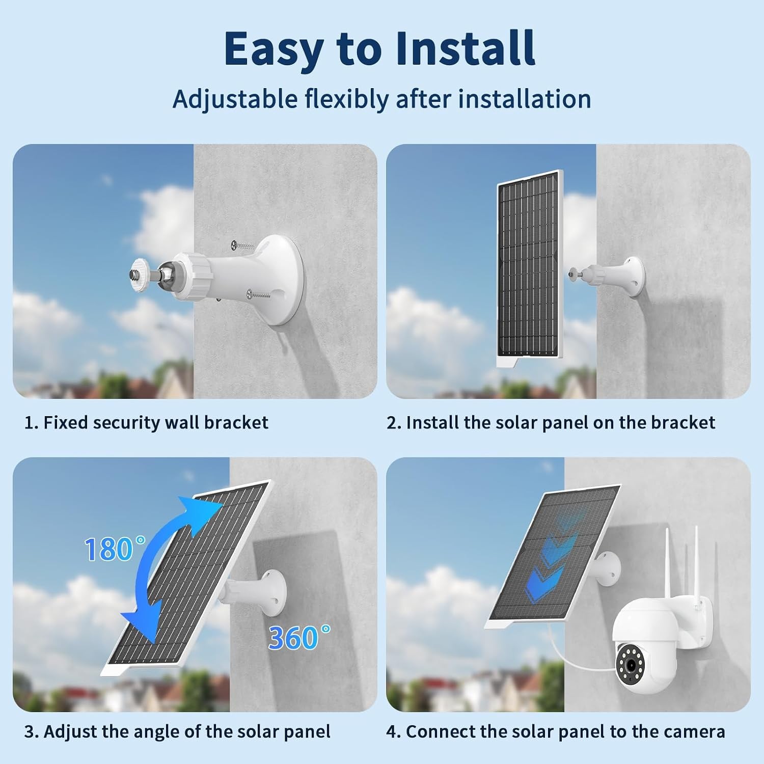 2 Pack 9W Solar Panels- IP65 Waterproof High Efficiency Charger W/ 10FT USB-C