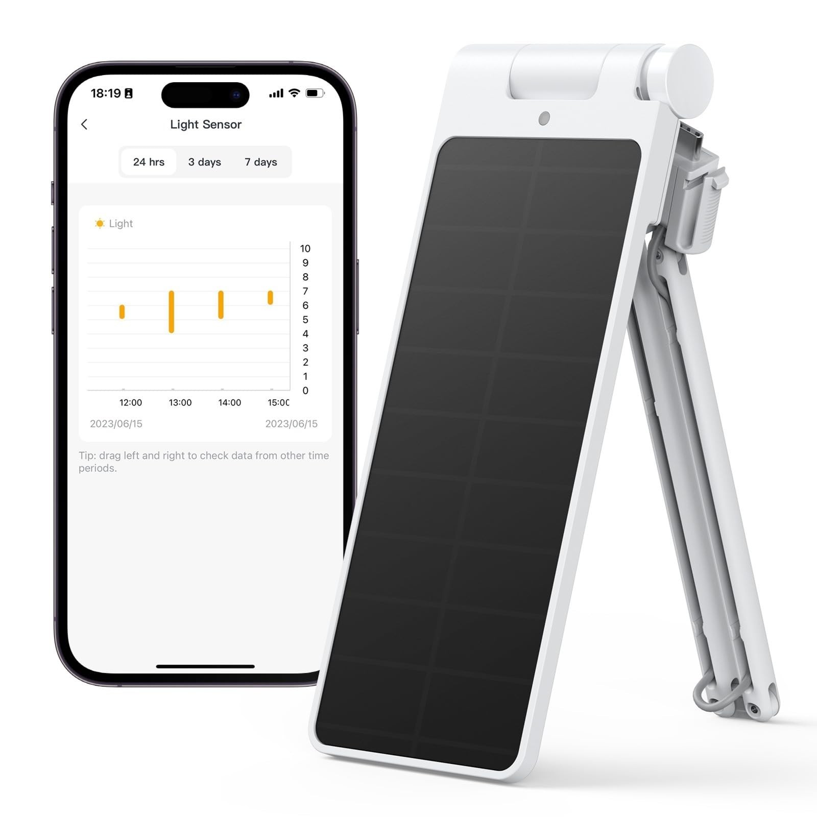 Solar Panel Charger for Curtain 3 – Easy Install, Low Light Charging, Non-Stop P