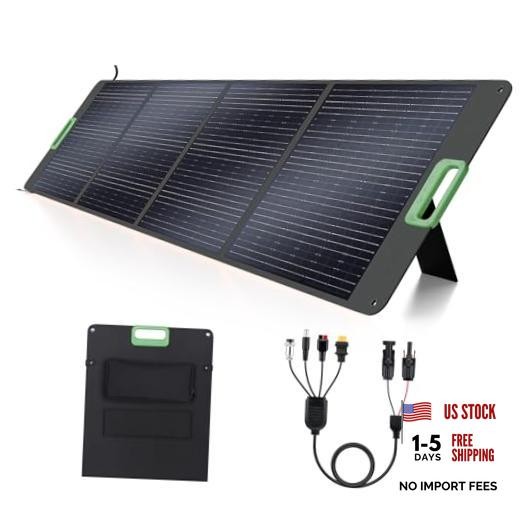 200W Portable Solar Panel, 23.5% High Efficiency ETFE Foldable Solar Green