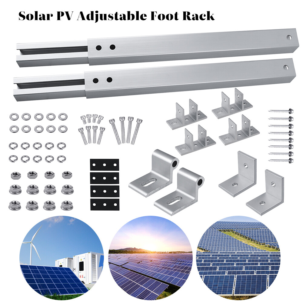 Solar Panel Stand Mounting Brackets Aluminum Alloy Adjustable Tilt for Roof Wall