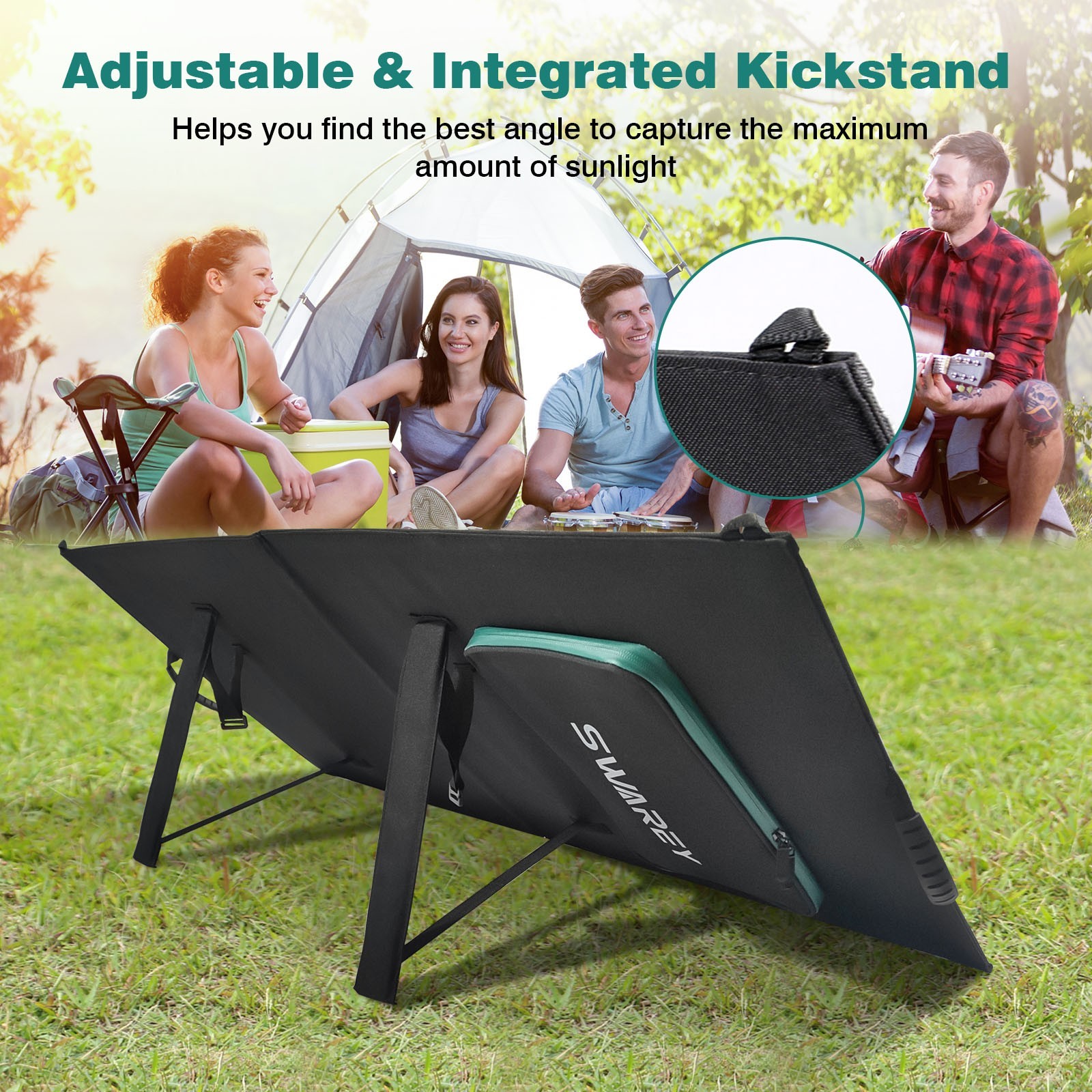 Swarey 30-100W Foldable Solar Panel Kits Portable Solar Generator Power Station