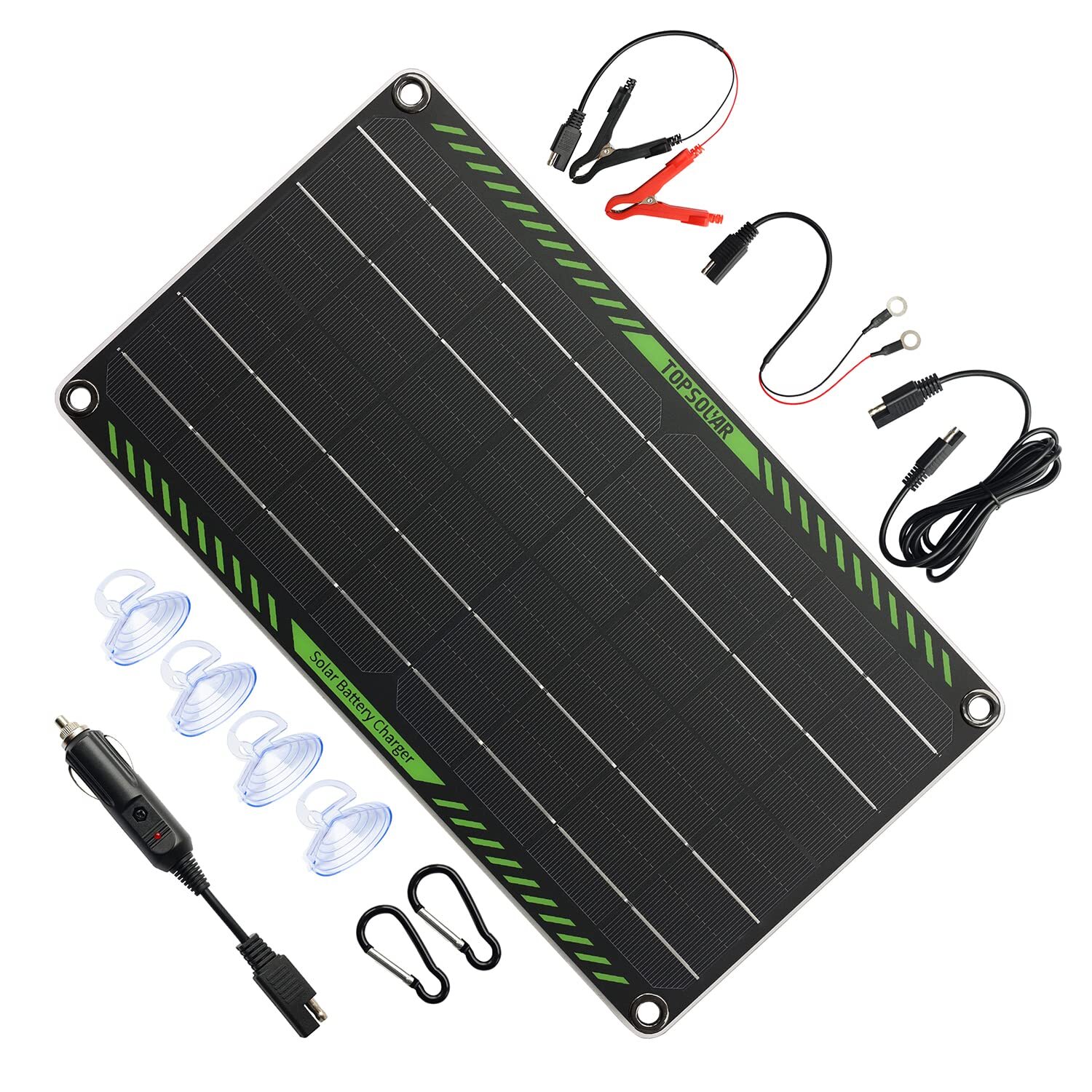 10 Watt 12 Volt Solar Trickle Charger 10W 12V Solar Panel Car Battery Charger…