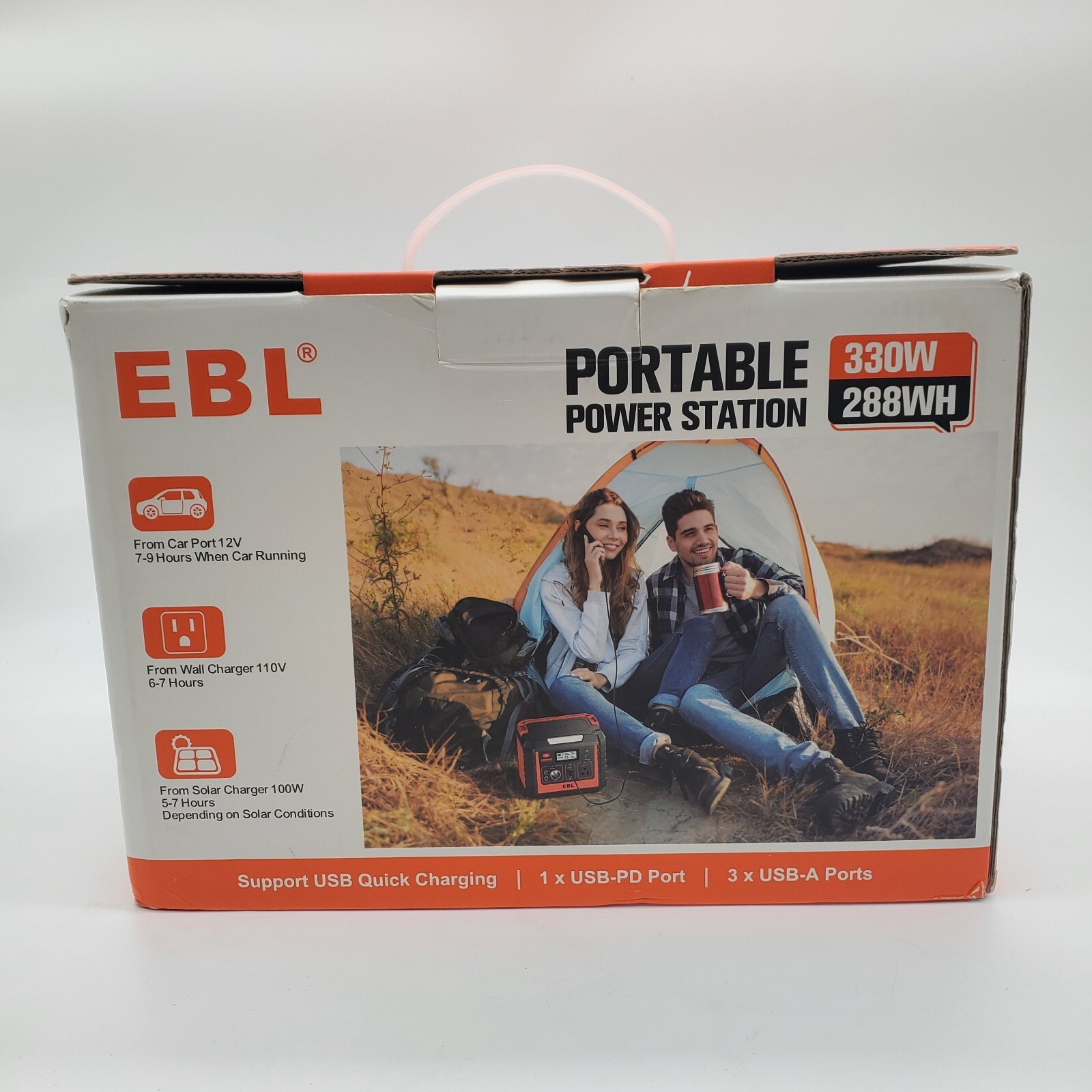 EBL Portable Power Station 300 110V/330W Pure Sine Wave Solar Generator
